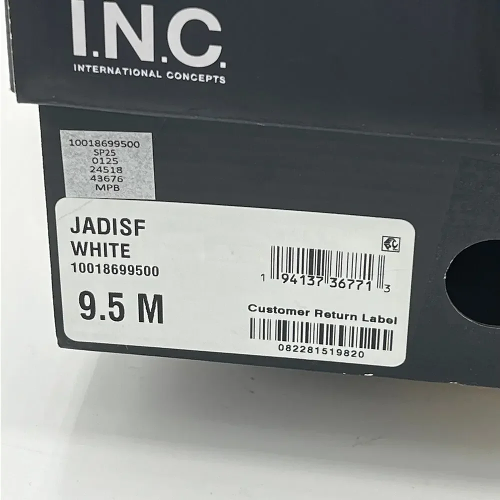 INC Jadis Mesh Mary Jane Flats - White Sheer Ballet Buckle NIB Size 9.5